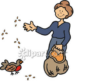 Bird Feeding Clip Art.