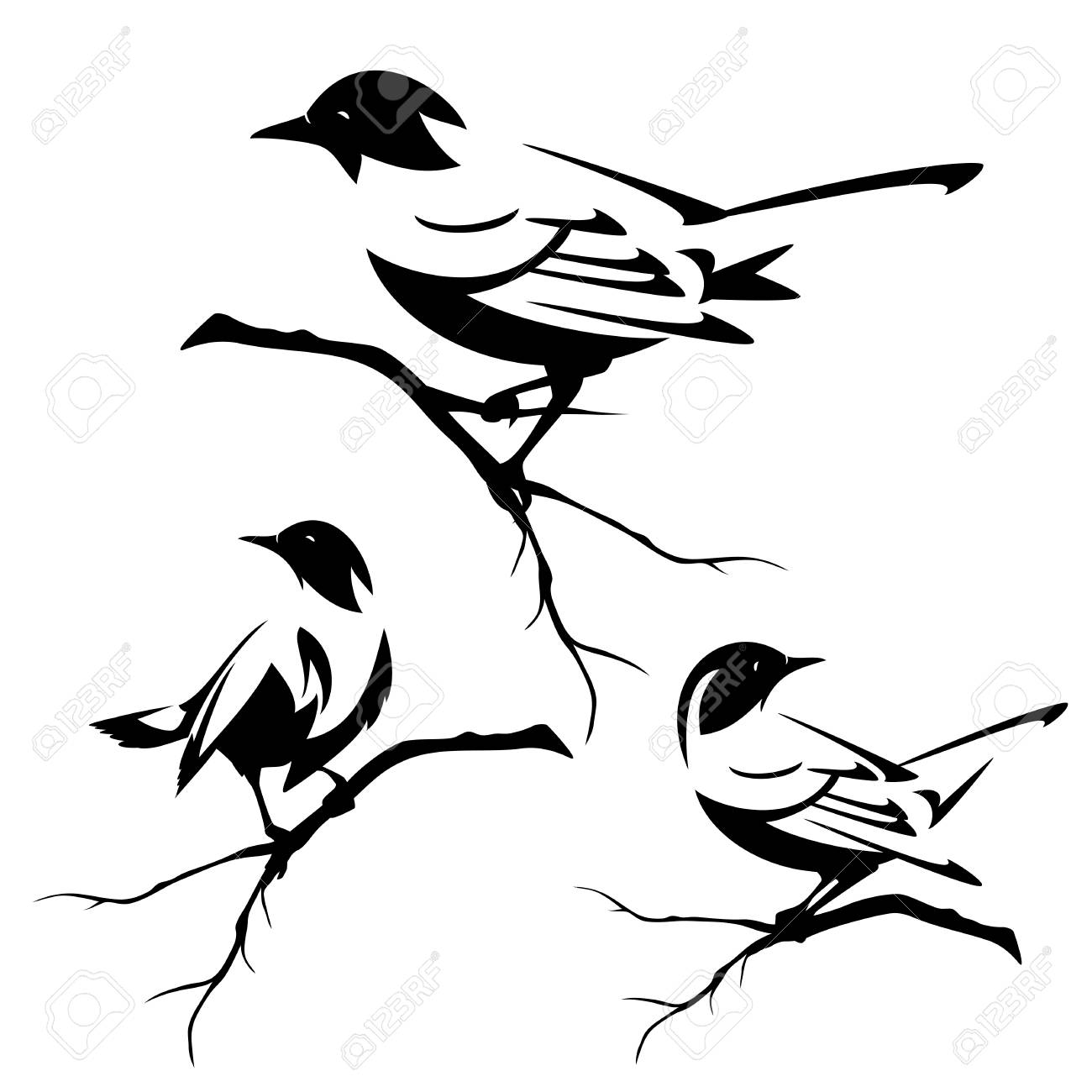 bird sitting on branch clip art 20 free Cliparts | Download images on ...