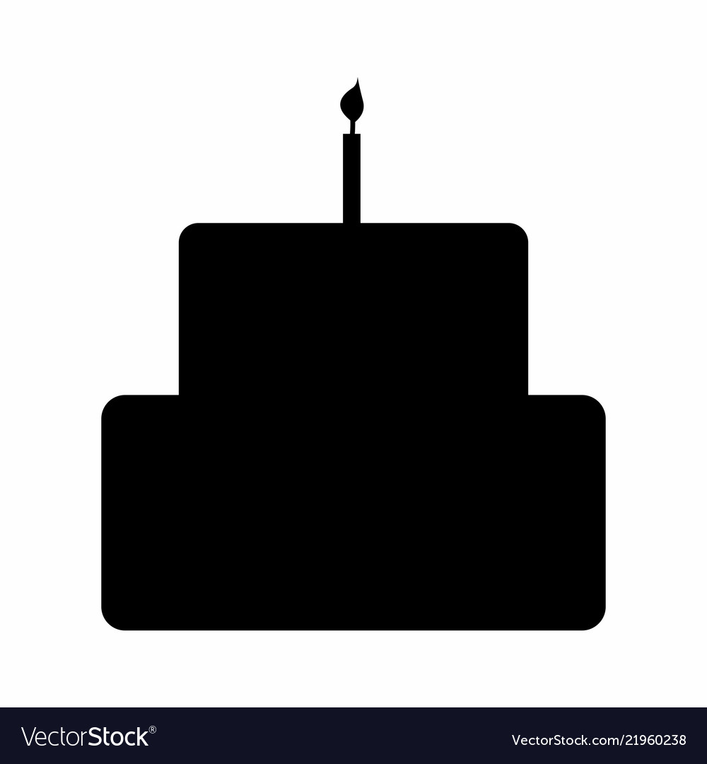 Birthday cake silhouette.
