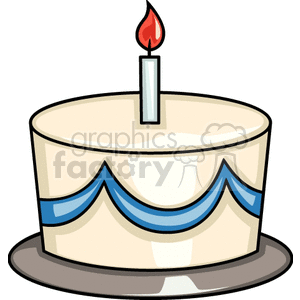 three layer birthday cake with a number 2 on the top clipart.