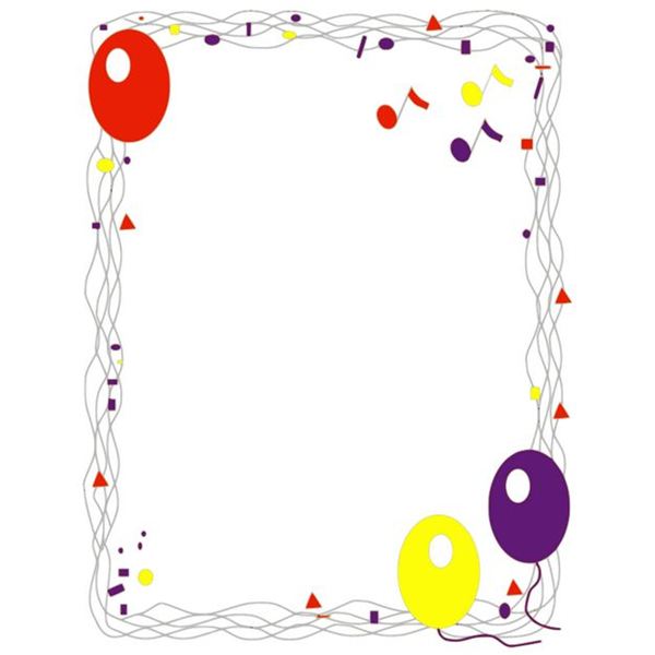 Printable Birthday Borders - Printable Word Searches