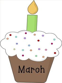 Cupcake Months of the Year.