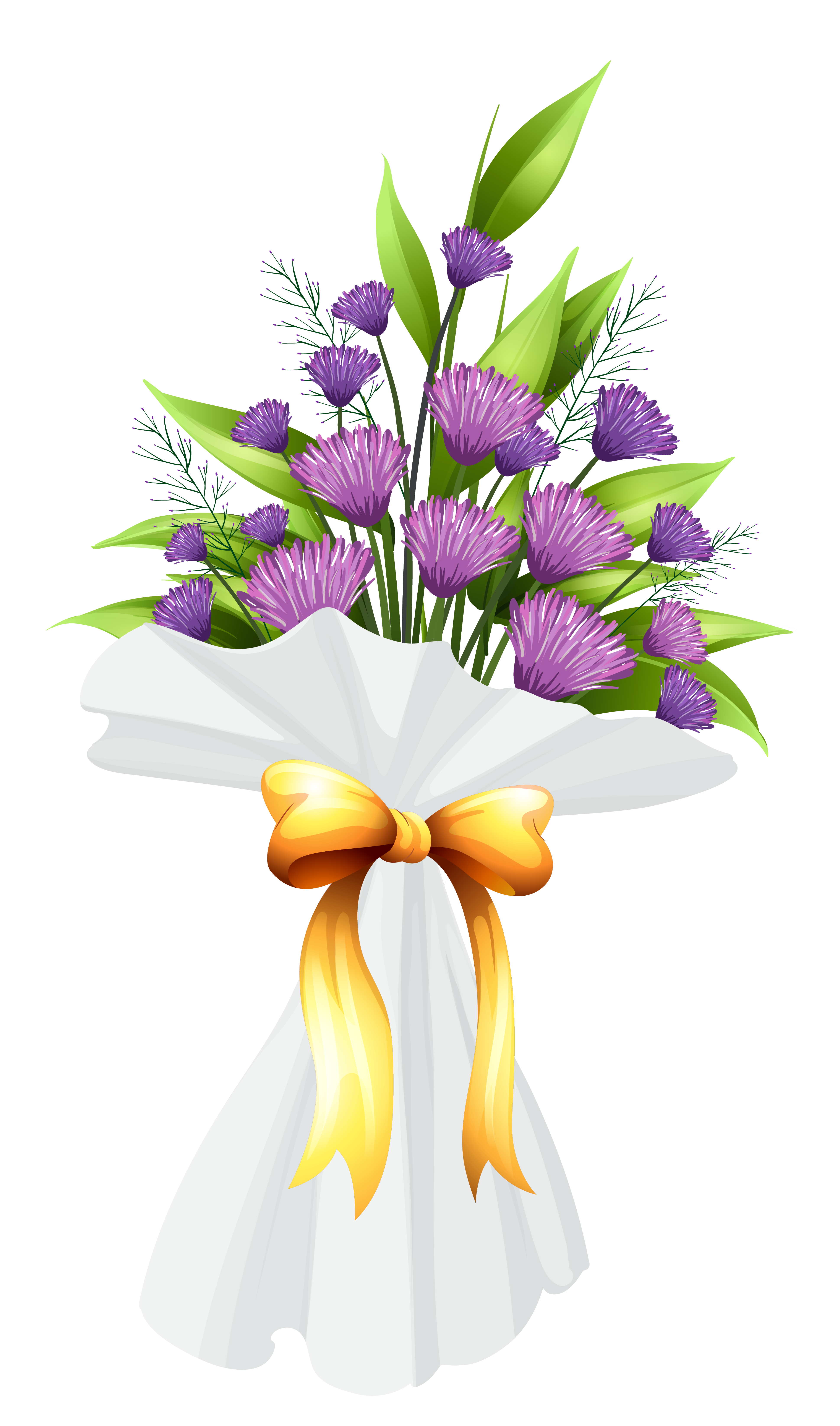 Purple Flower Bouquet Clipart.