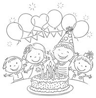 Birthday Outline Cliparts Free Download Clip Art.