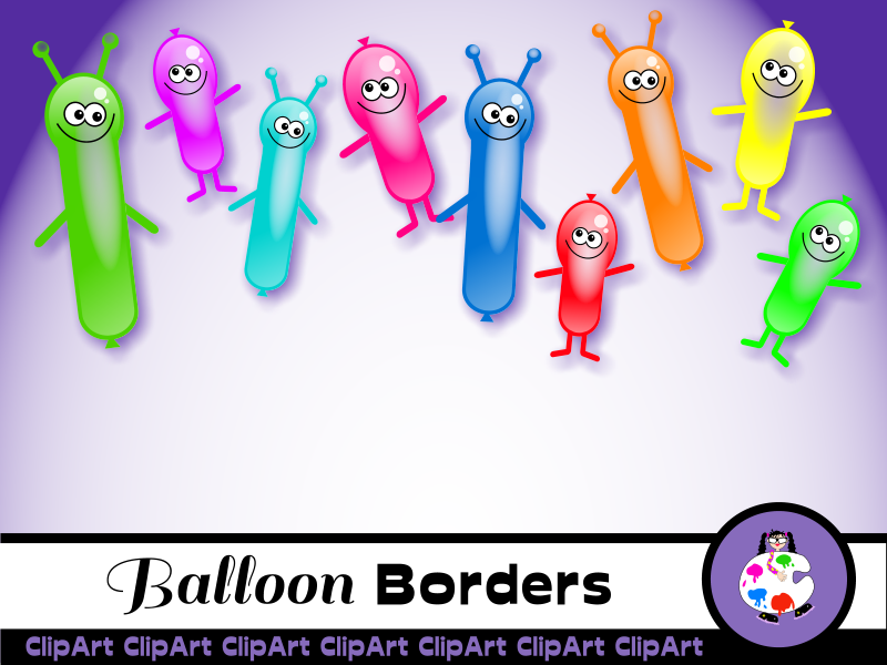 Birthday Party Balloon Borders.
