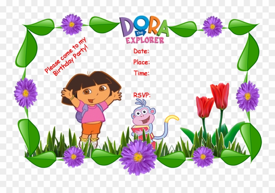 Dora Party Invitation Templates Clipart (#3068333).