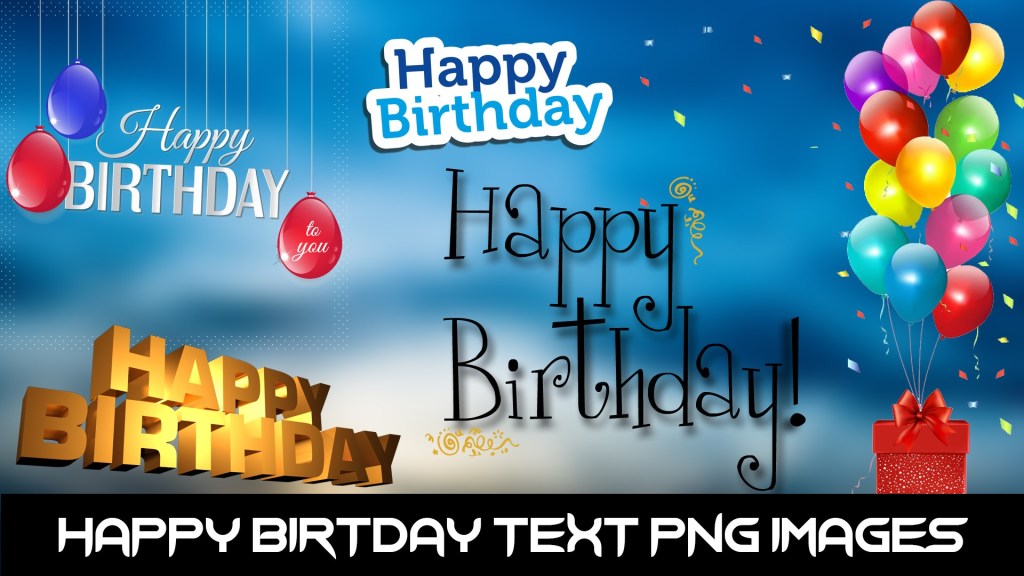 Happy Birthday PNG Text.