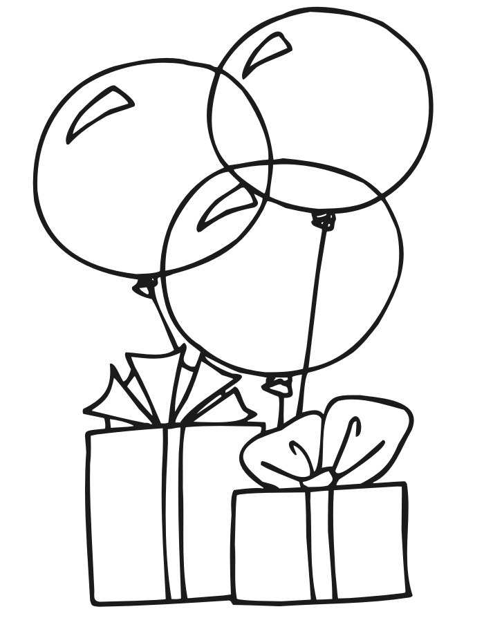 Birthday Coloring Page.