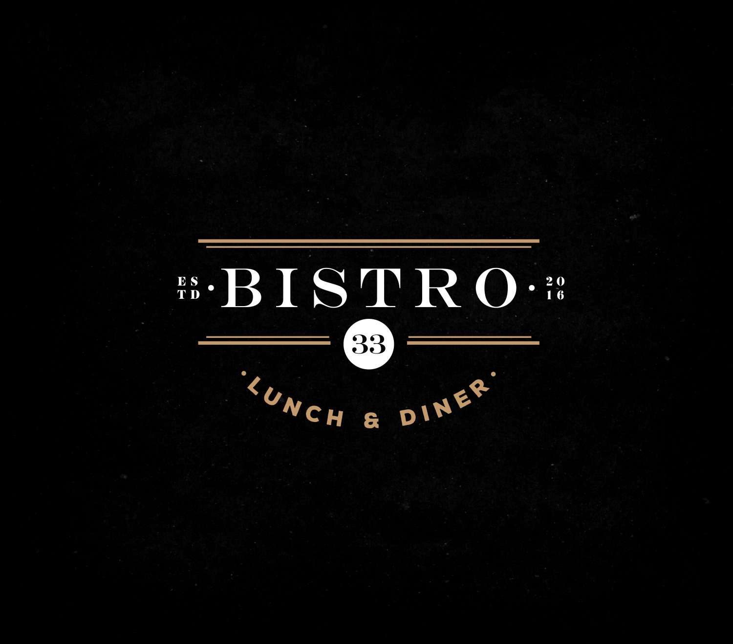 Elegant, Playful, Restaurant Logo Design for BISTRO 33 LUNCH.