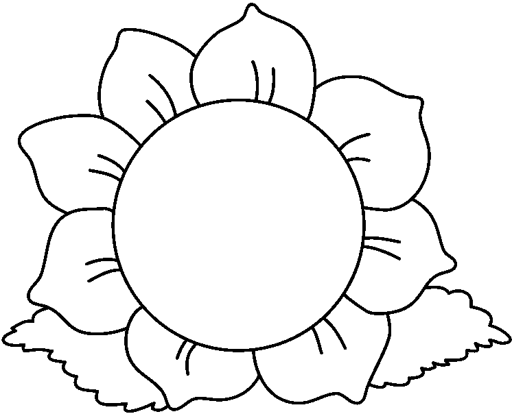 Black And White Flower Clip Art.