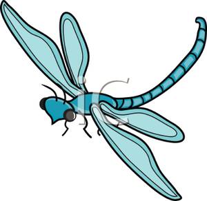 Blue dragonfly clipart.