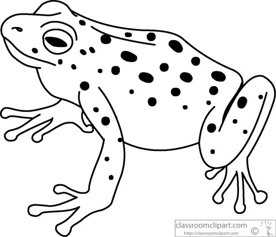 Frog Clipart Black And White.
