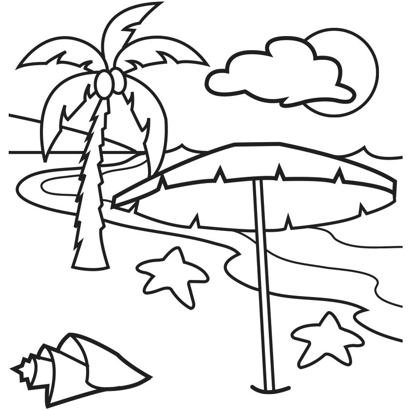 Black and white beach clipart 5 » Clipart Station.