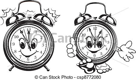 Black and white alarm clock clipart - Clipground