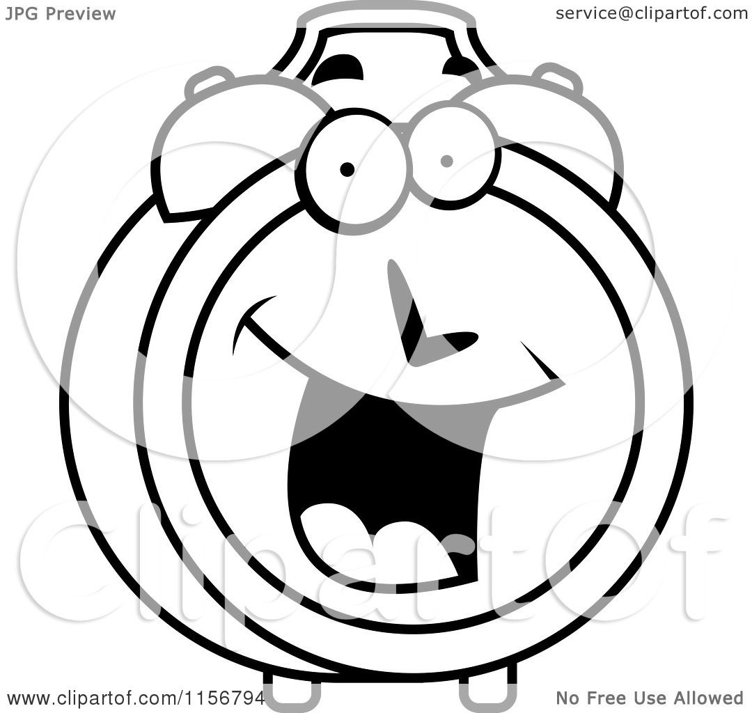 time clock clipart black and white