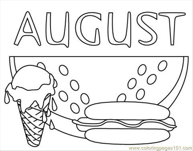August Clipart Black And White.