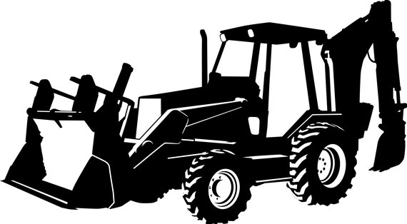 Download black and white backhoe clipart 20 free Cliparts ...