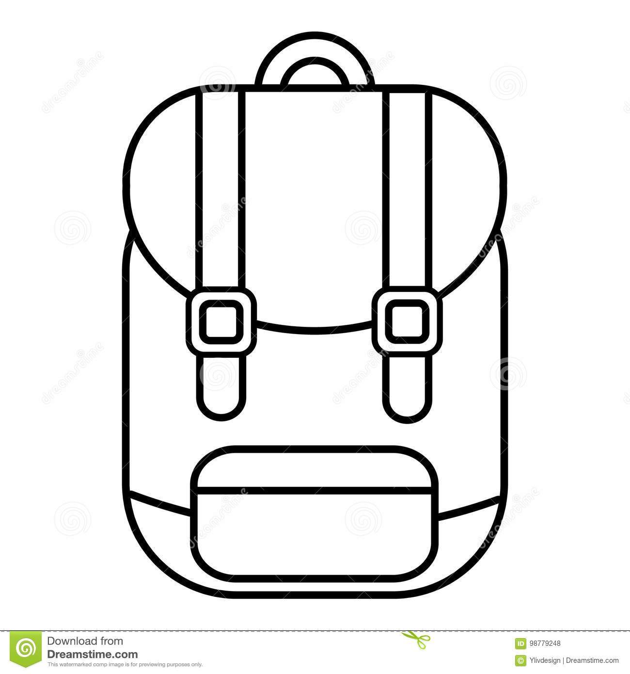 Backpack Clip Art Black And White - Free Backpack Clipart, Download ...