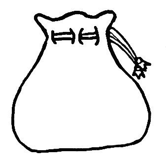 Bag Black And White Clipart.