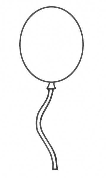 Balloon Clipart Black And White.