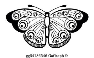 Black And White Butterfly Clip Art.
