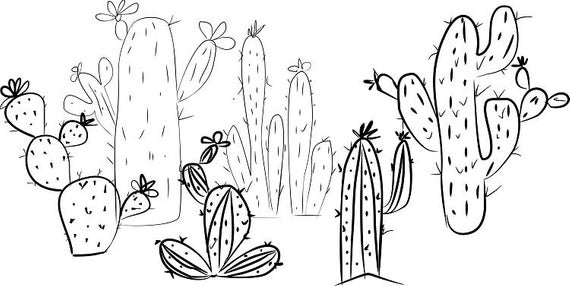 black and white cactus clipart 20 free Cliparts | Download images on