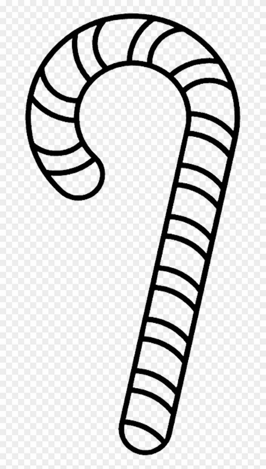 Candy Cane Clipart Black And White.