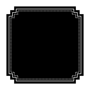 16 Black and White Chalkboard Frames Clipart.