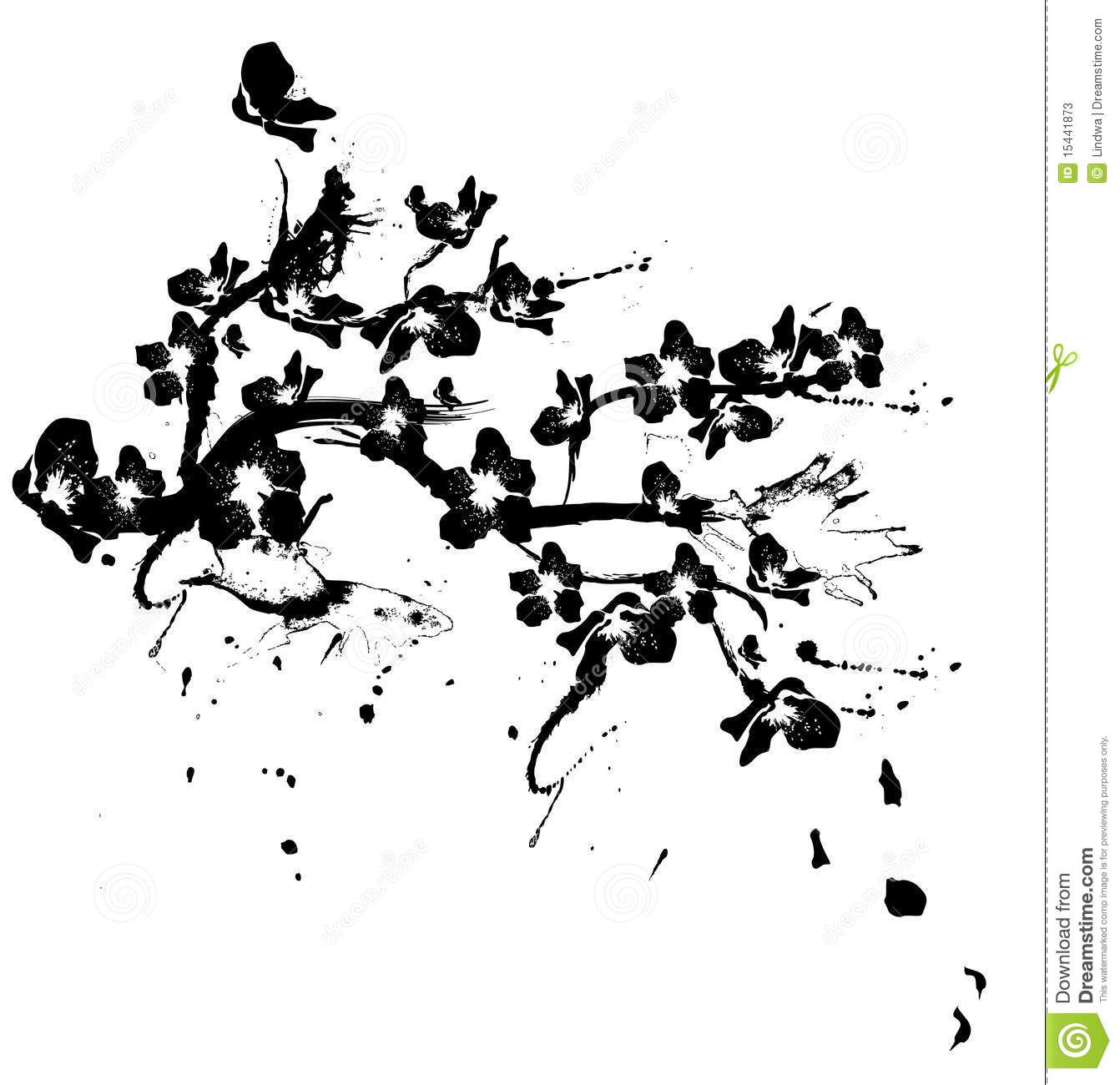 black and white cherry blossom clipart 10 free Cliparts | Download