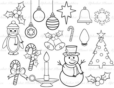 Christmas Clip Art Black And White & Christmas Clip Art Black And.