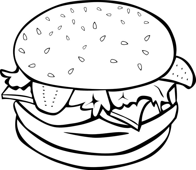 Pizza Clipart Black And White.