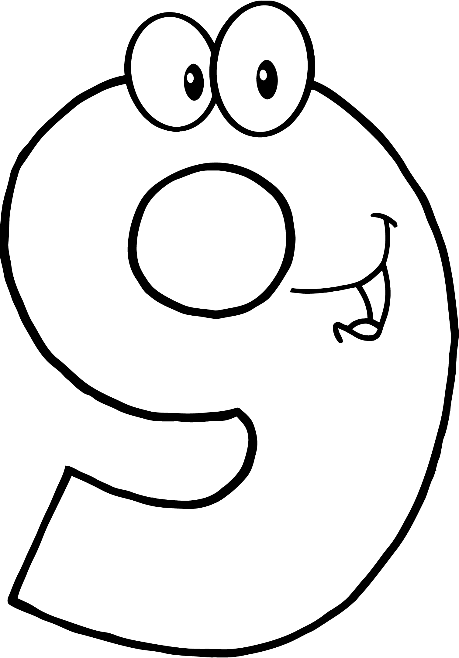 9 Numbers Coloring Pages For Kids Printable Free Digits Sketch Coloring ...