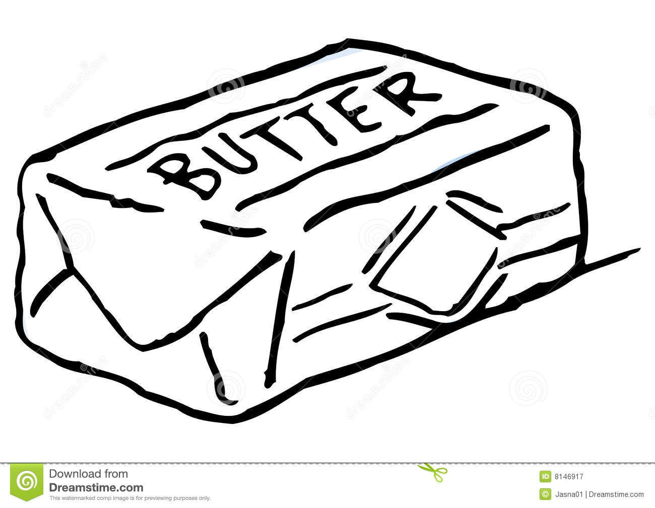 Butter Clipart Black And White.