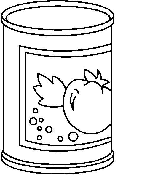 Canned Food Clipart Black And White.
