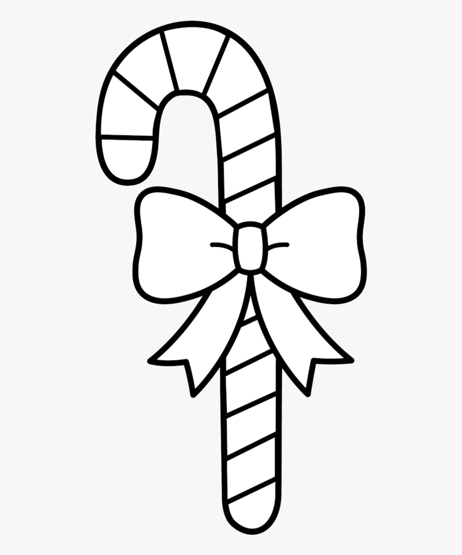 Candy Cane Clipart Black And White Honey Denim Transparent.