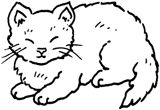 Cat Black And White Clipart.