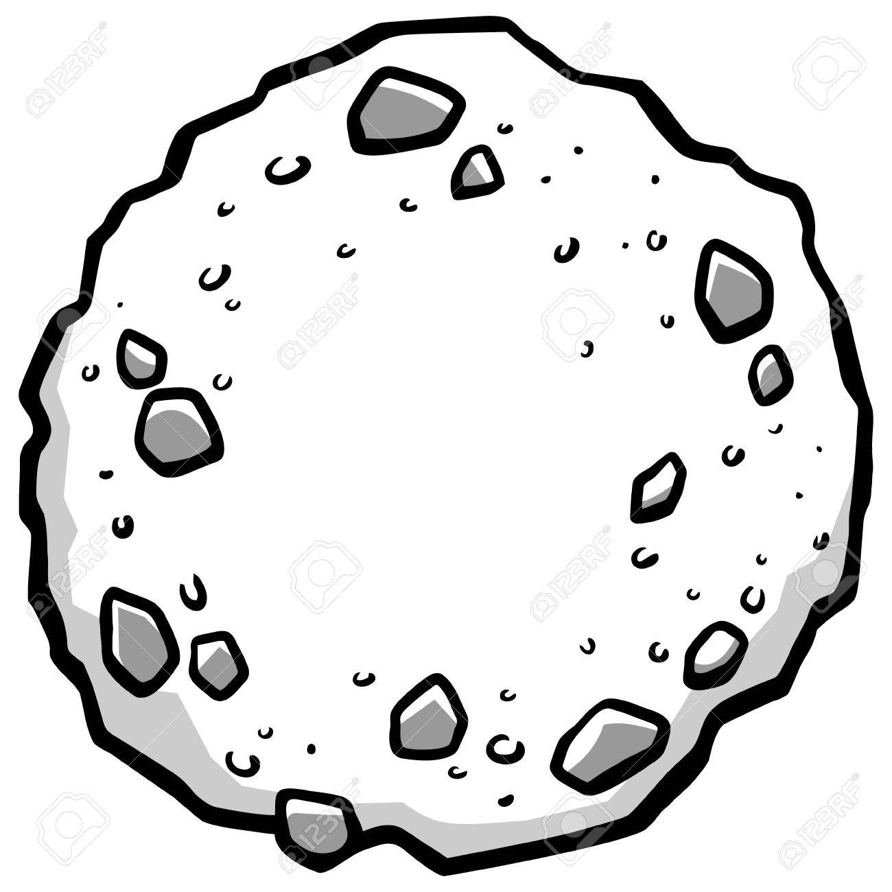 Cookie clipart black and white, Cookie black and white.