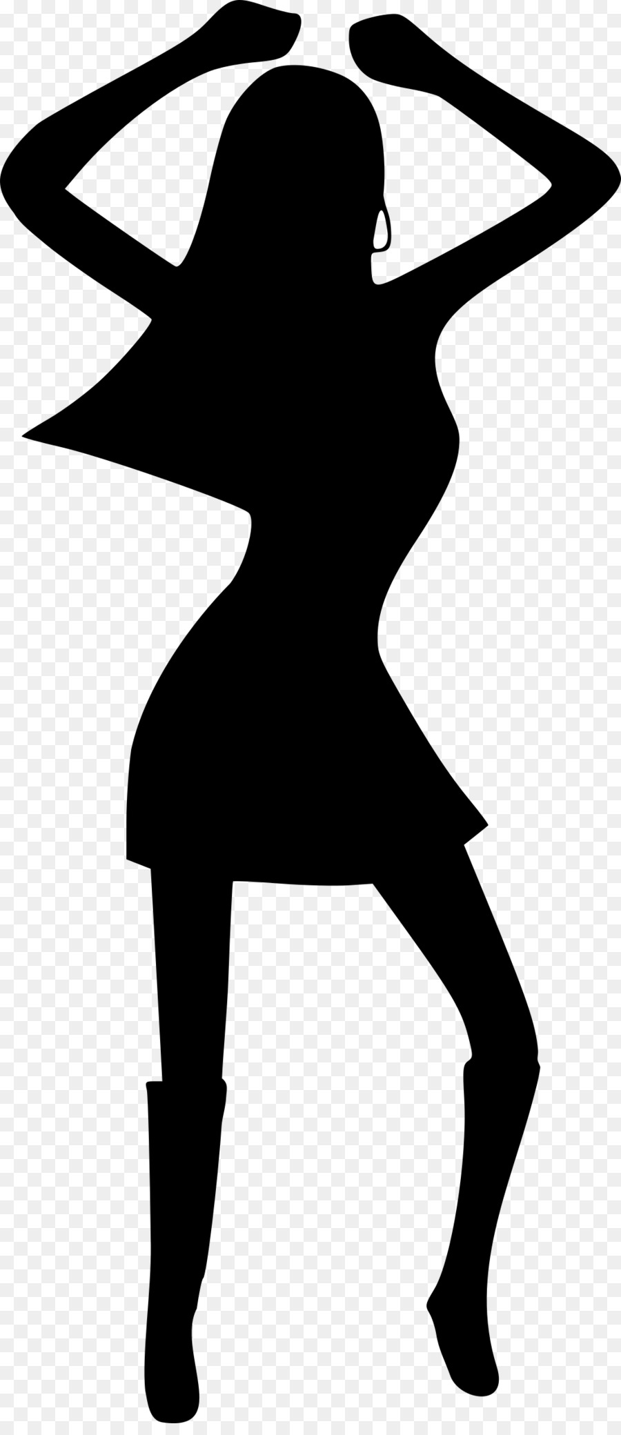 BLACK AND WHITE CLIPART DANCER - 96px Image #3