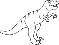 Free Black and White Dinosaurs Outline Clipart.