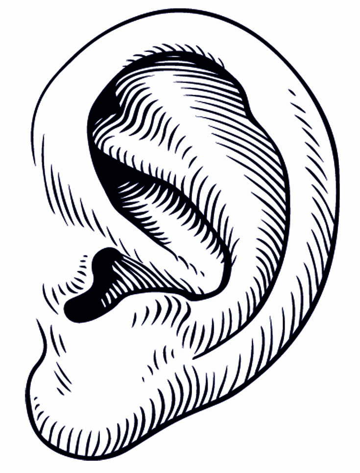 Free Black And White Ear, Download Free Clip Art, Free Clip.