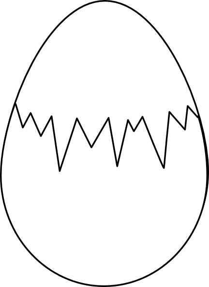 Easter Egg White With Fracture clip art Free vector in Open.