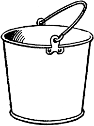 Image result for clipart drawing pail black and white.