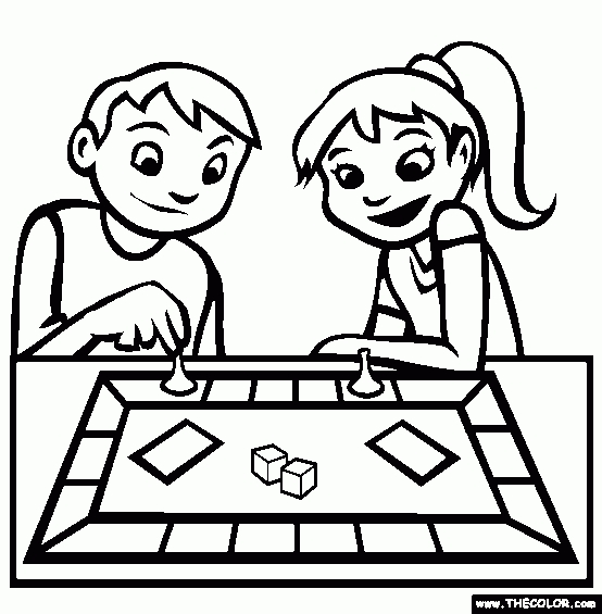 28+ Collection Of Board Games Clipart Black And White.