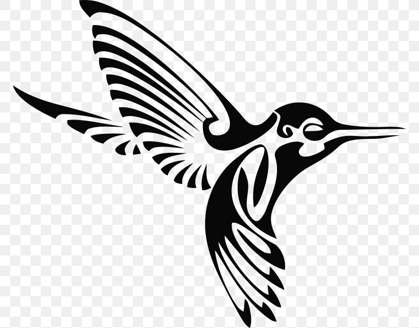 Hummingbird Silhouette Drawing Clip Art, PNG, 770x642px.