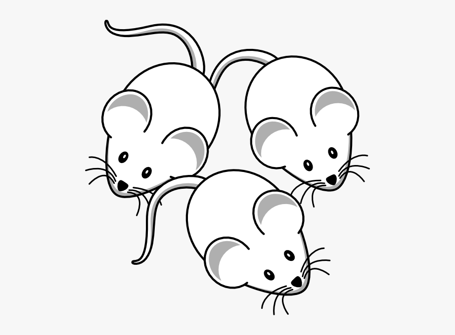 3 Mice Clipart Black And White , Transparent Cartoon, Free.