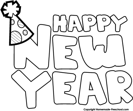 Black And White Clipart New Year Church.
