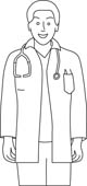 Free Black and White Medical Outline Clipart.