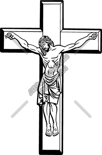 Black And White Clipart Of Jesus On The Cross.