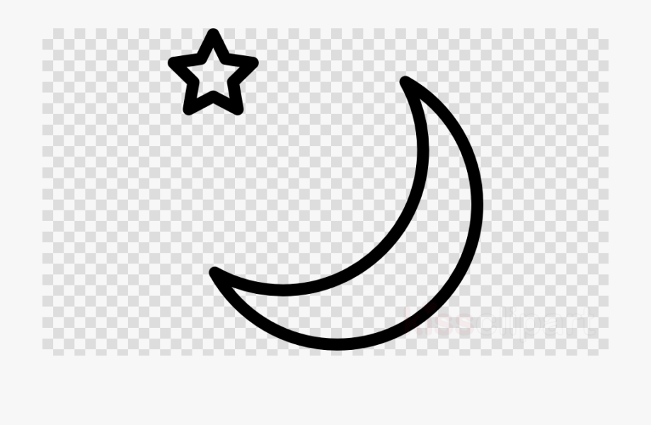 Star Black And White Clipart Moon.