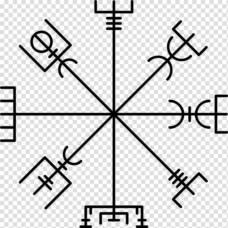 Vegvísir Icelandic magical staves Runes Helm of Awe.